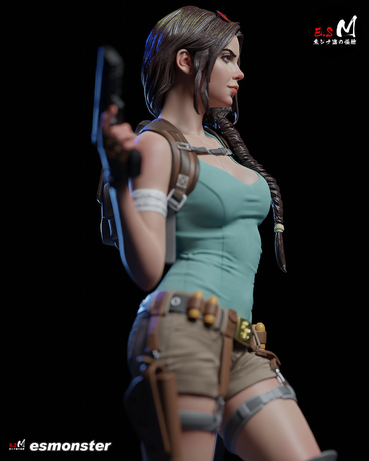 LARA TREASURE HUNTER CHARACTER BY ESM 3D print model_17