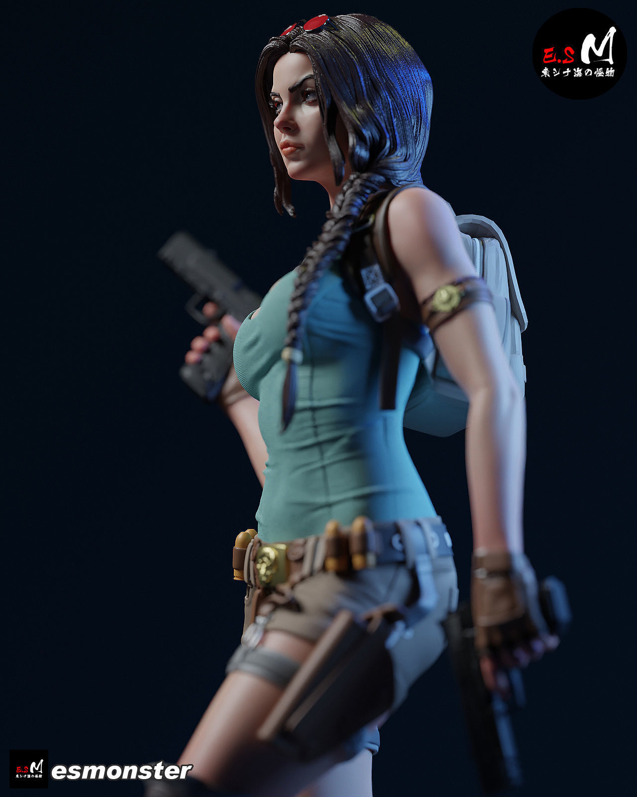 LARA TREASURE HUNTER CHARACTER BY ESM 3D print model_11