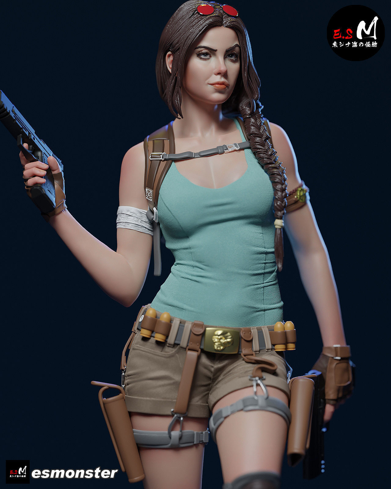 LARA TREASURE HUNTER CHARACTER BY ESM 3D print model_9