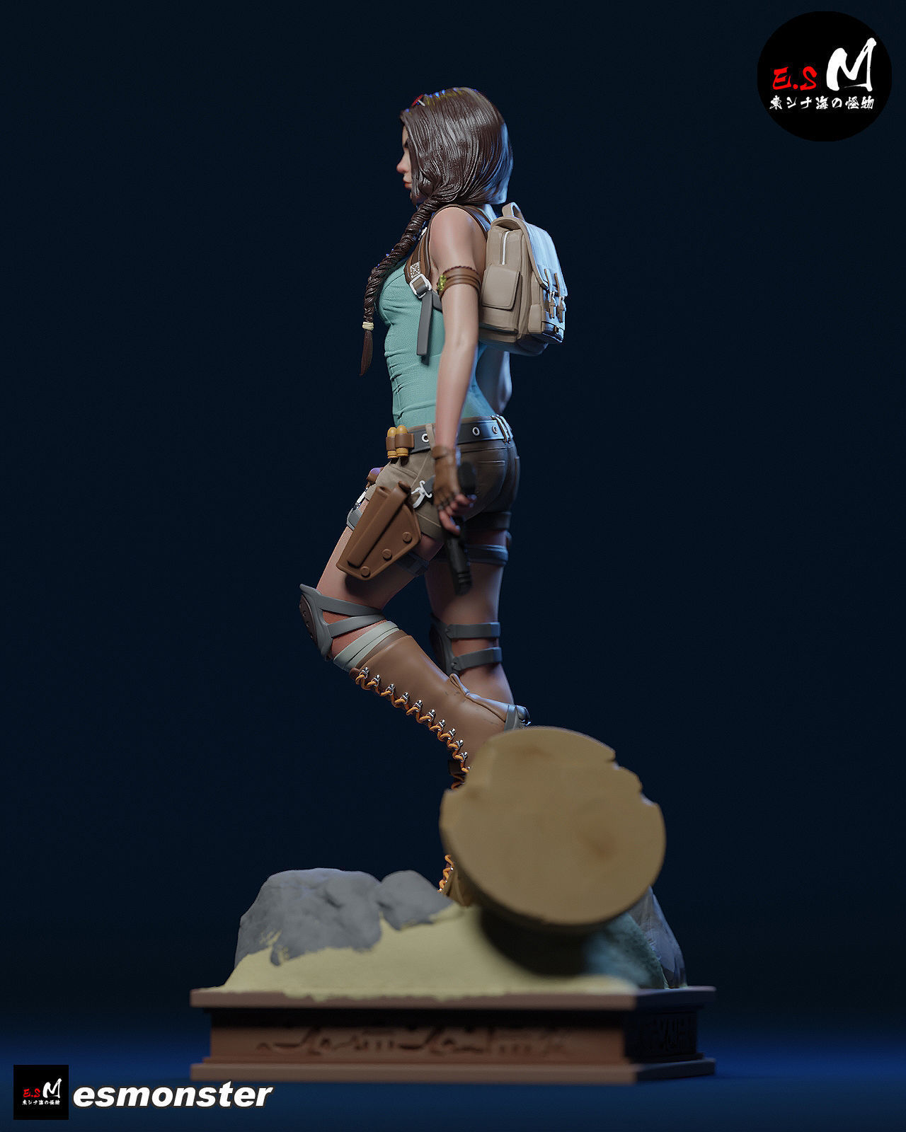 LARA TREASURE HUNTER CHARACTER BY ESM 3D print model_5