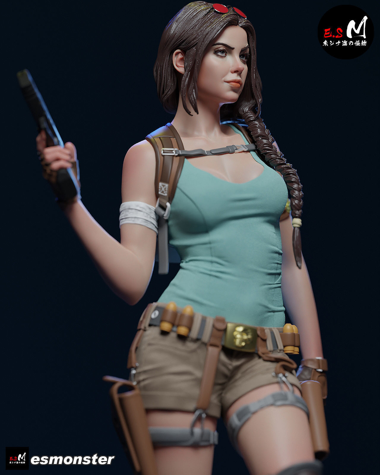LARA TREASURE HUNTER CHARACTER BY ESM 3D print model_2