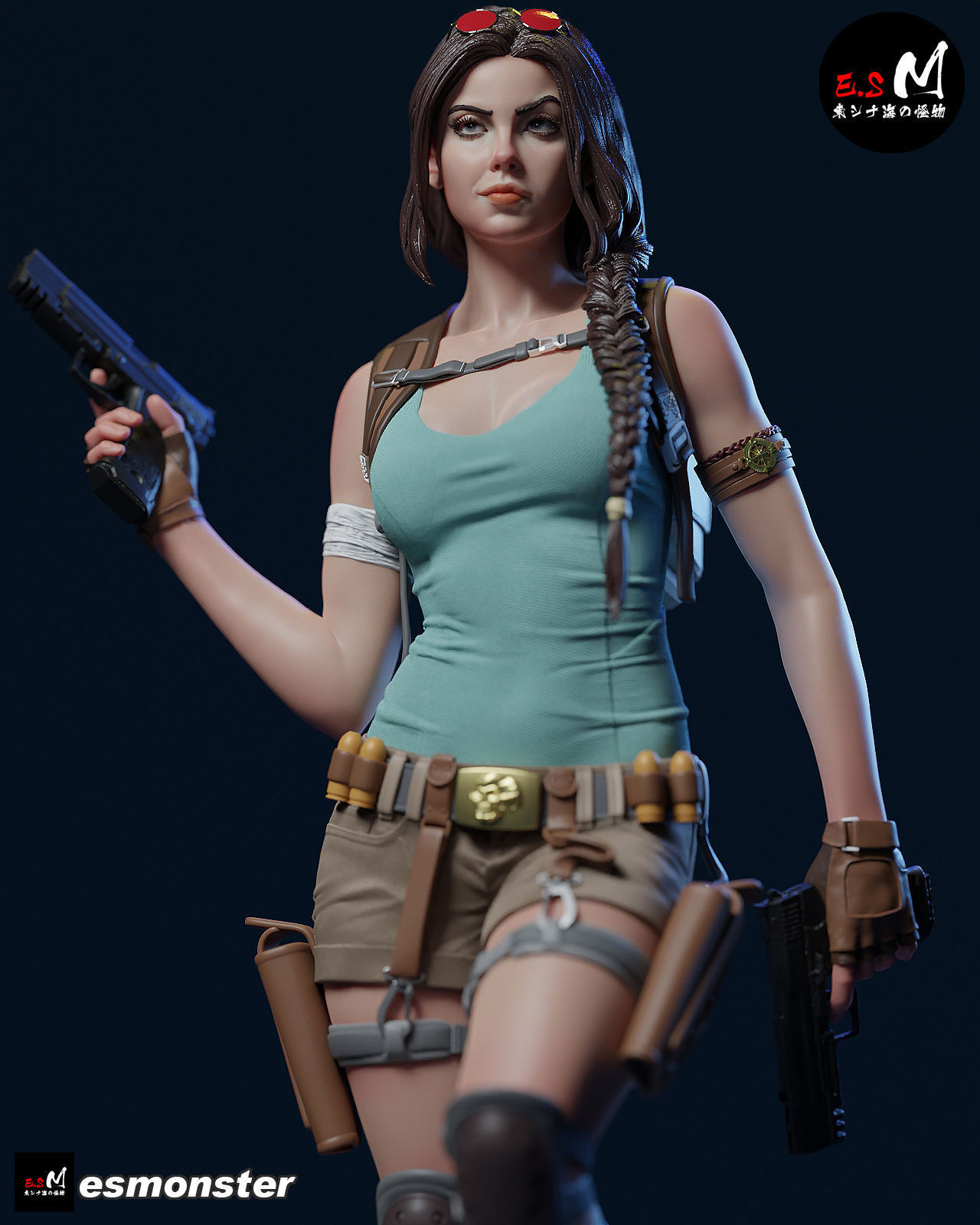 LARA TREASURE HUNTER CHARACTER BY ESM 3D print model_7