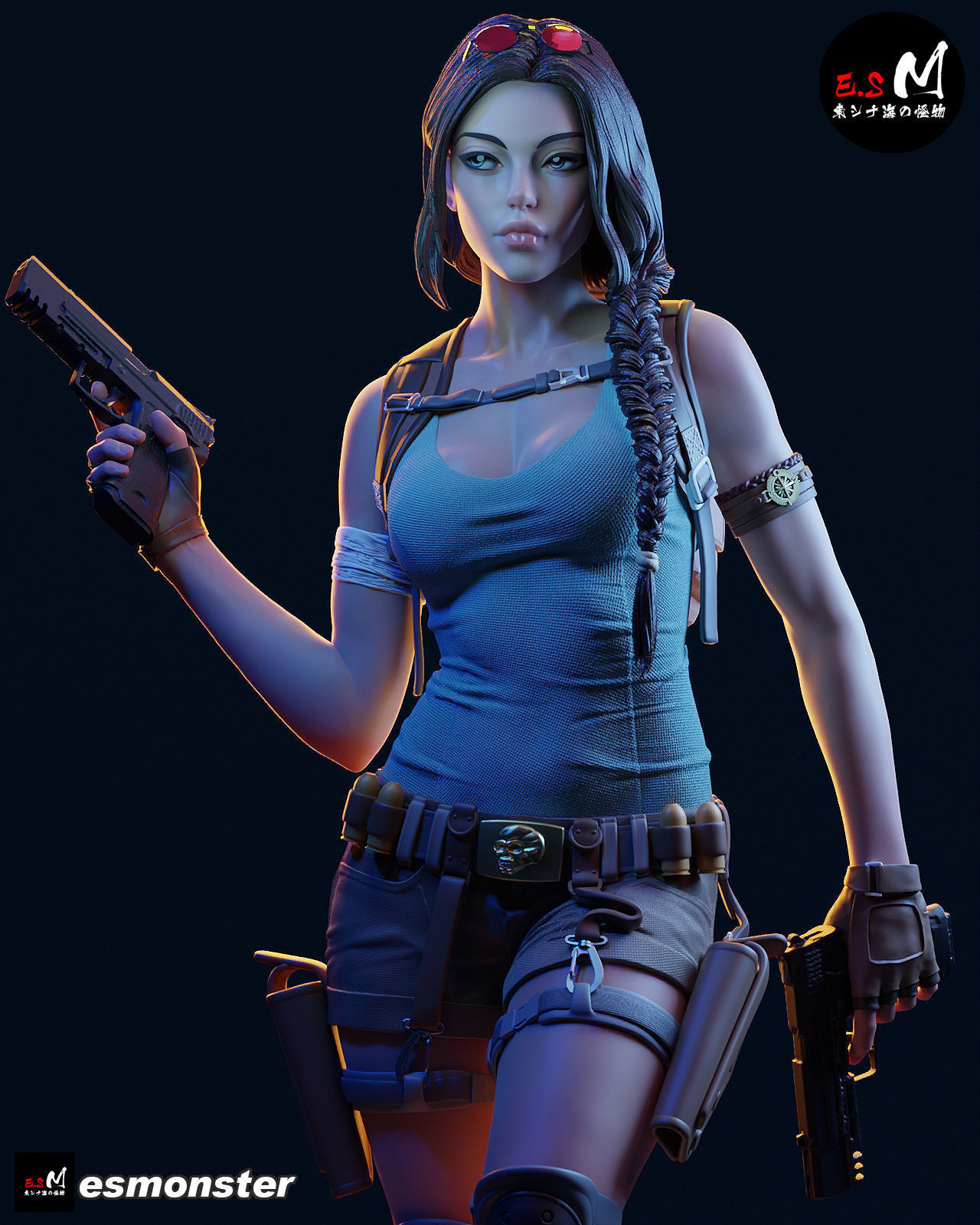 LARA TREASURE HUNTER CHARACTER BY ESM 3D print model_16