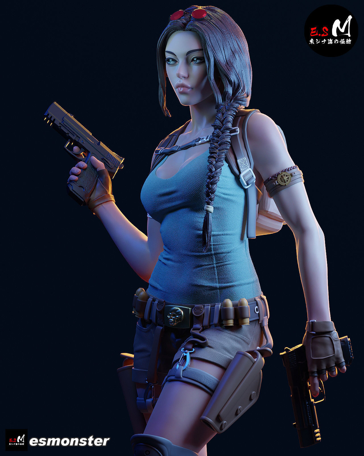 LARA TREASURE HUNTER CHARACTER BY ESM 3D print model_19