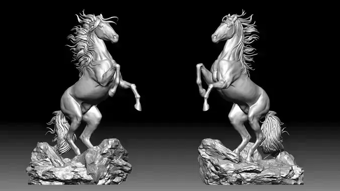 rising horse animal for home decor 3d print