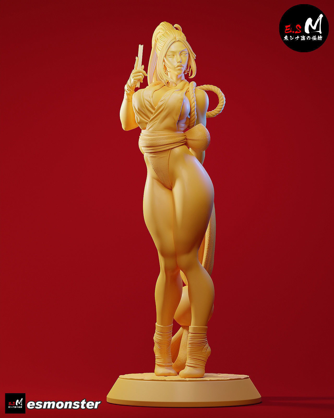MAI SHIRANUI SEXY GIRL KOF GAME ANIME CHARACTER BY ESM 3D print model_29