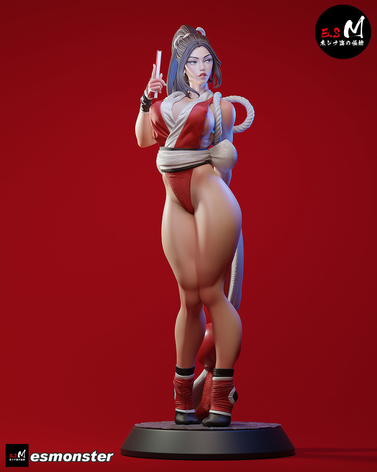 MAI SHIRANUI SEXY GIRL KOF GAME ANIME CHARACTER BY ESM 3D print model_4