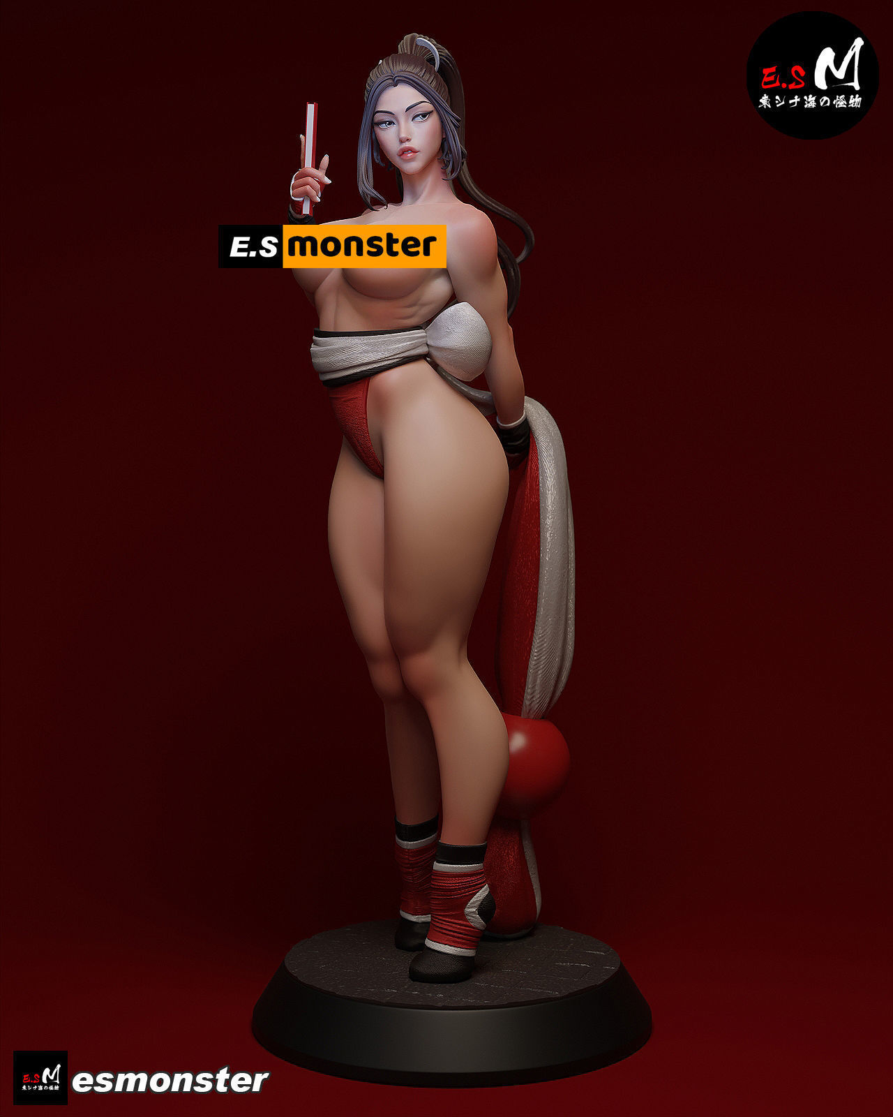 MAI SHIRANUI SEXY GIRL KOF GAME ANIME CHARACTER BY ESM 3D print model_20
