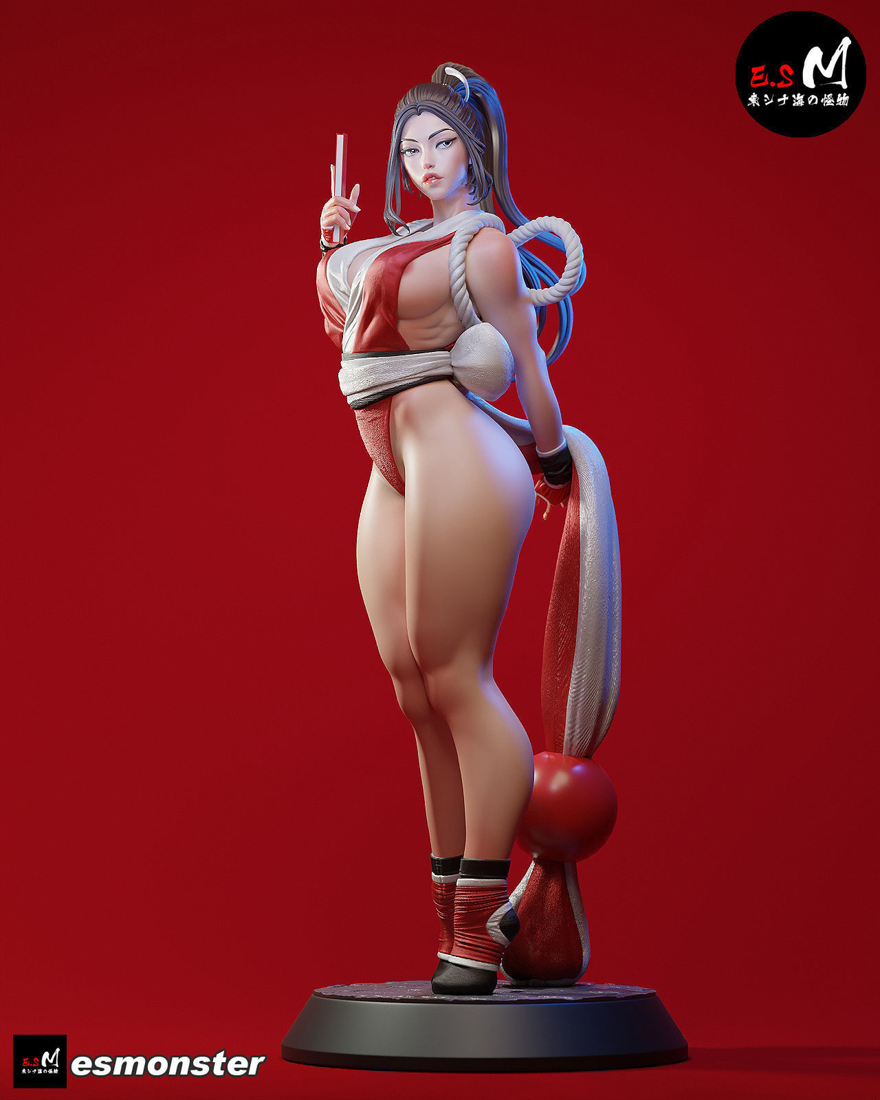 MAI SHIRANUI SEXY GIRL KOF GAME ANIME CHARACTER BY ESM 3D print model_3