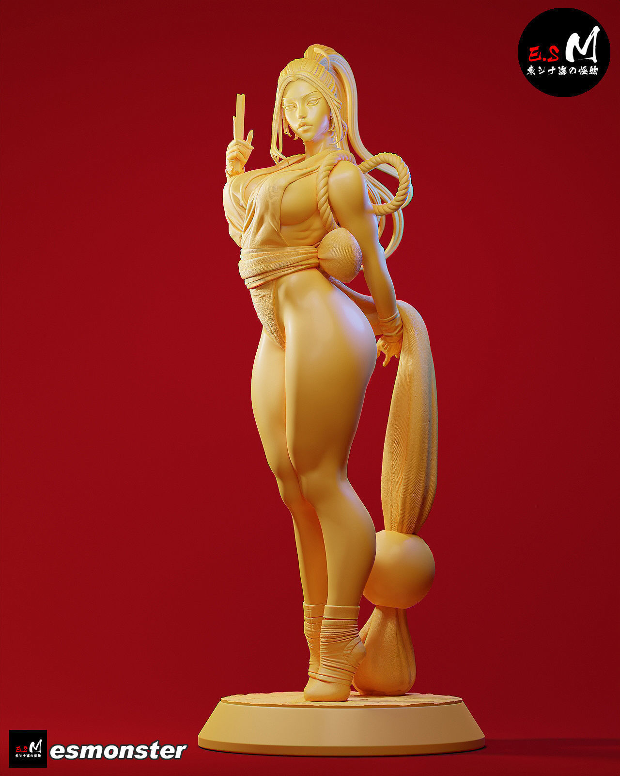 MAI SHIRANUI SEXY GIRL KOF GAME ANIME CHARACTER BY ESM 3D print model_28