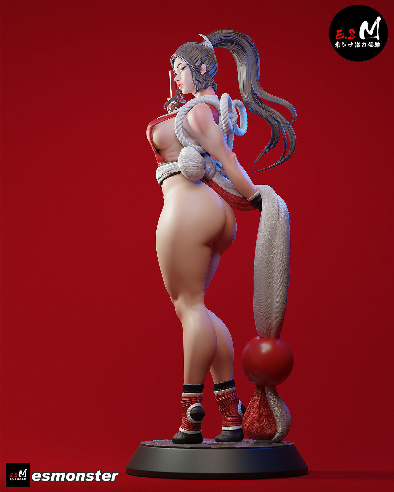 MAI SHIRANUI SEXY GIRL KOF GAME ANIME CHARACTER BY ESM 3D print model_6