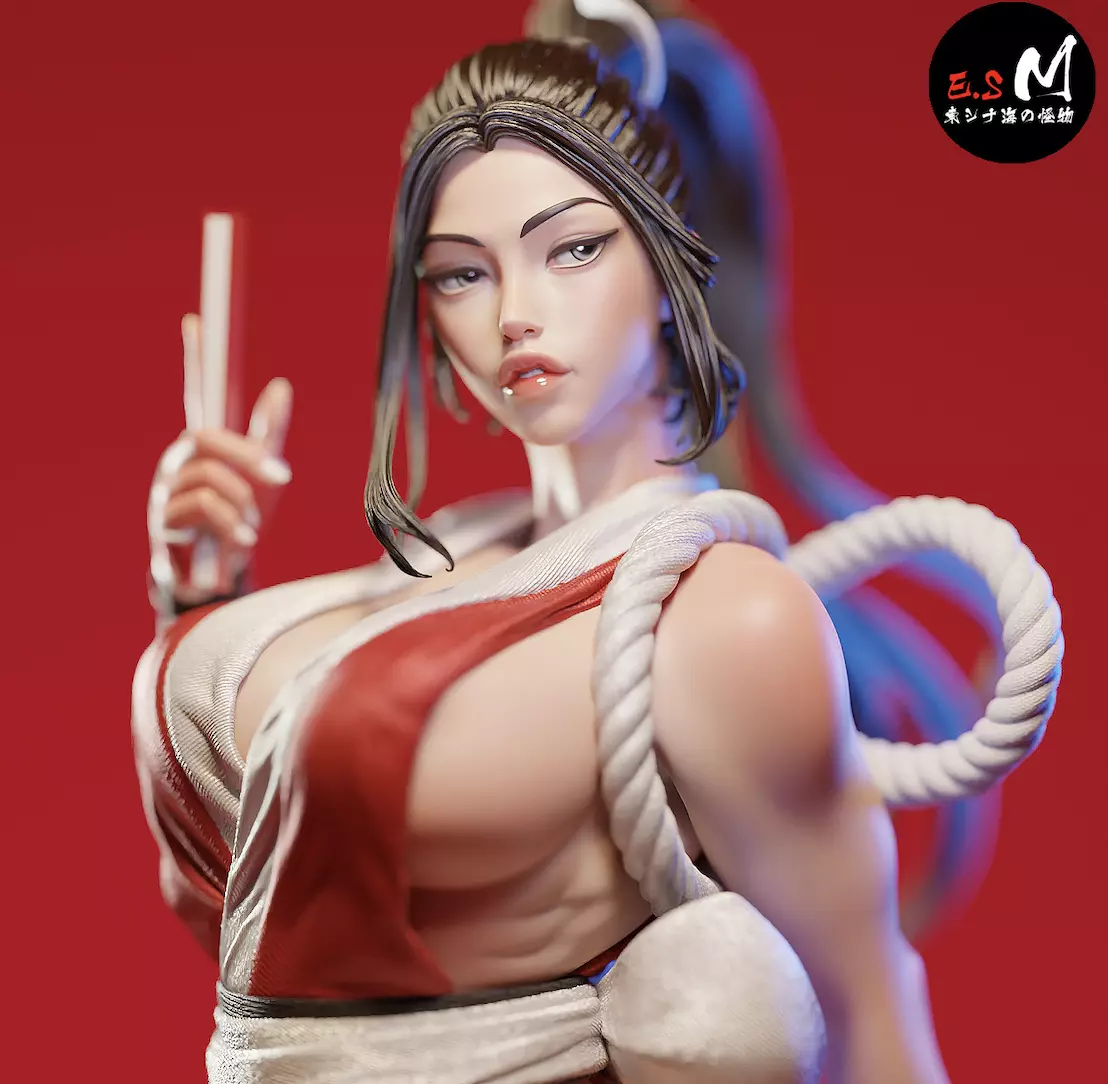 MAI SHIRANUI SEXY GIRL KOF GAME ANIME CHARACTER BY ESM 3D print model_0