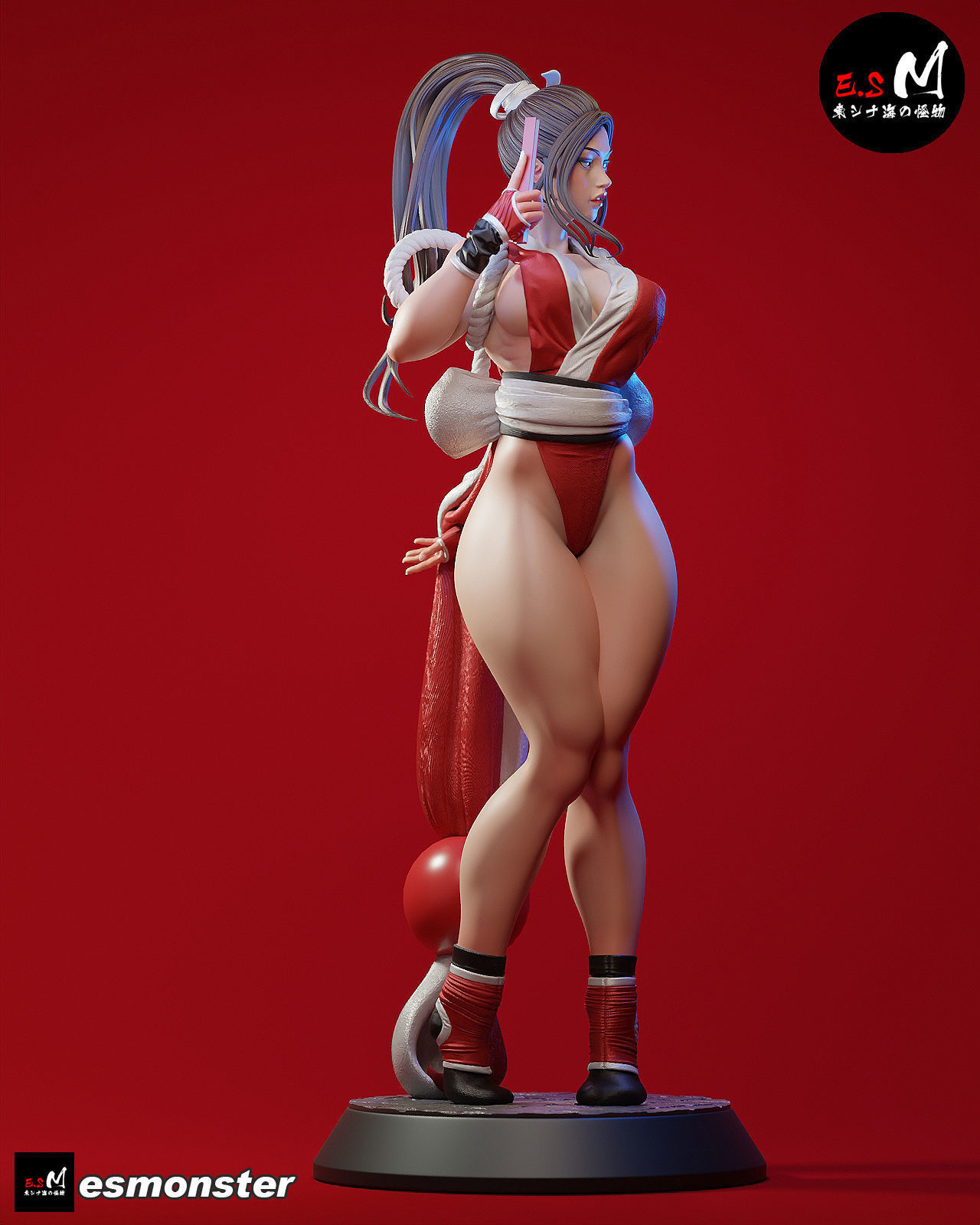 MAI SHIRANUI SEXY GIRL KOF GAME ANIME CHARACTER BY ESM 3D print model_5