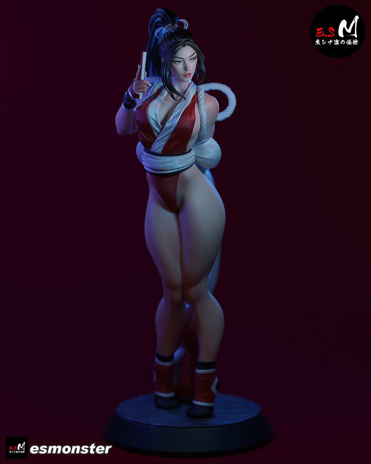 MAI SHIRANUI SEXY GIRL KOF GAME ANIME CHARACTER BY ESM 3D print model_18