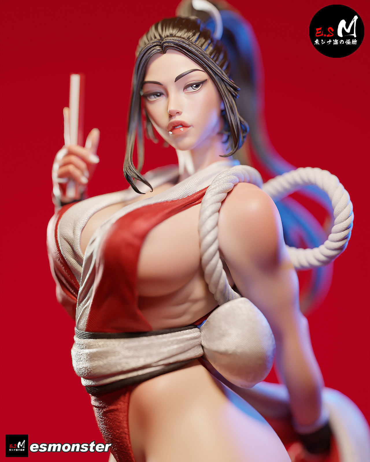 MAI SHIRANUI SEXY GIRL KOF GAME ANIME CHARACTER BY ESM 3D print model_1