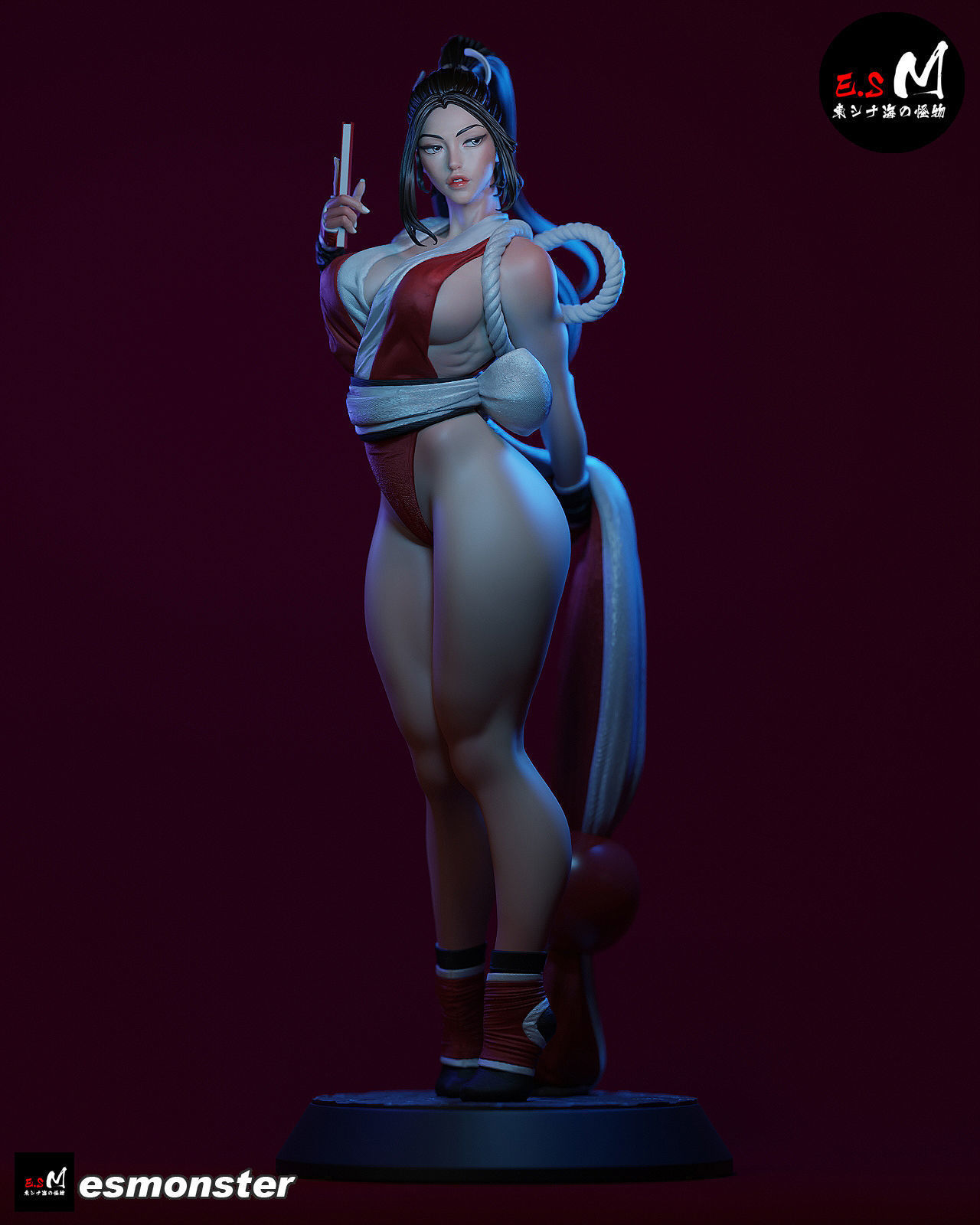 MAI SHIRANUI SEXY GIRL KOF GAME ANIME CHARACTER BY ESM 3D print model_16