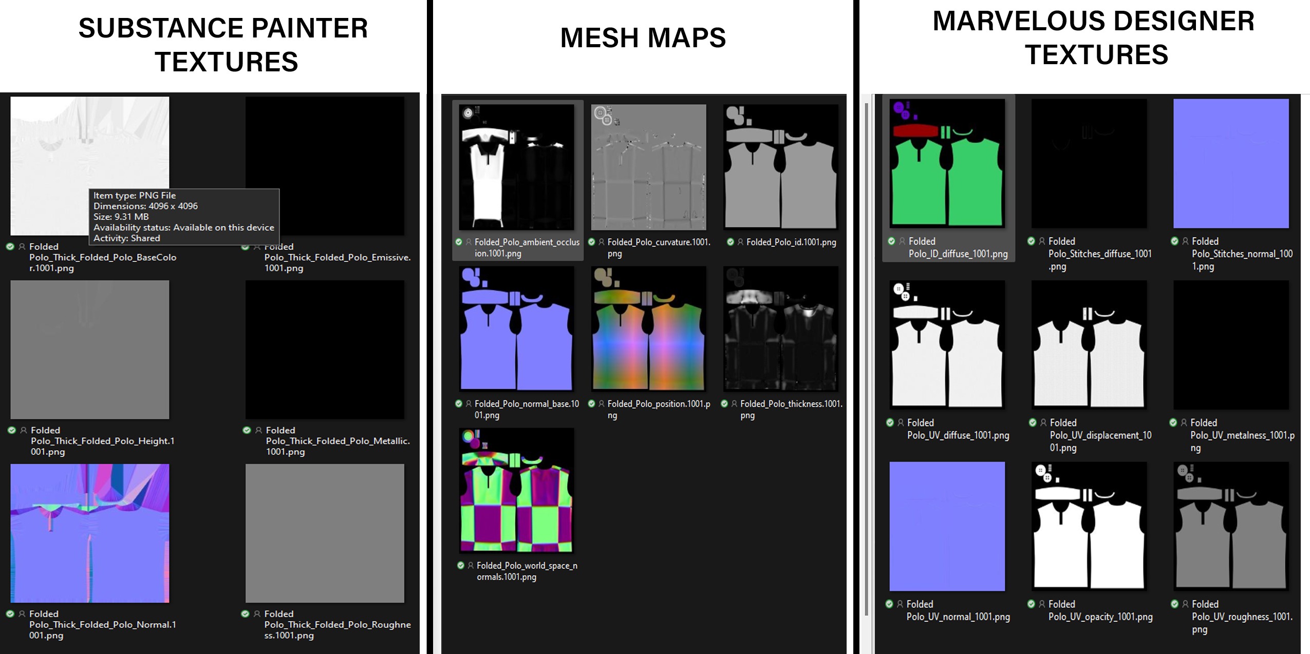 Folded Polo 3D Model 3D model_2