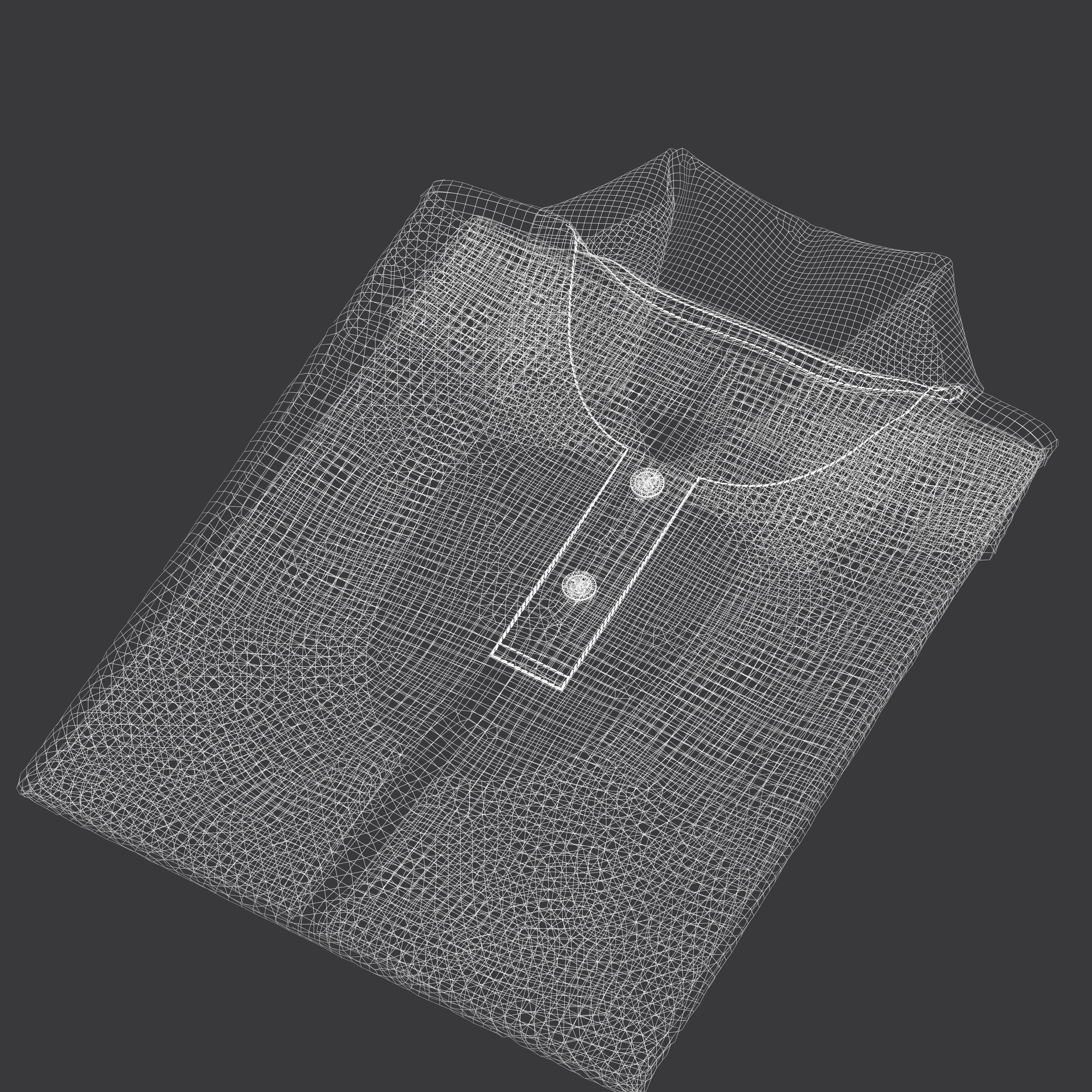 Folded Polo 3D Model 3D model_3