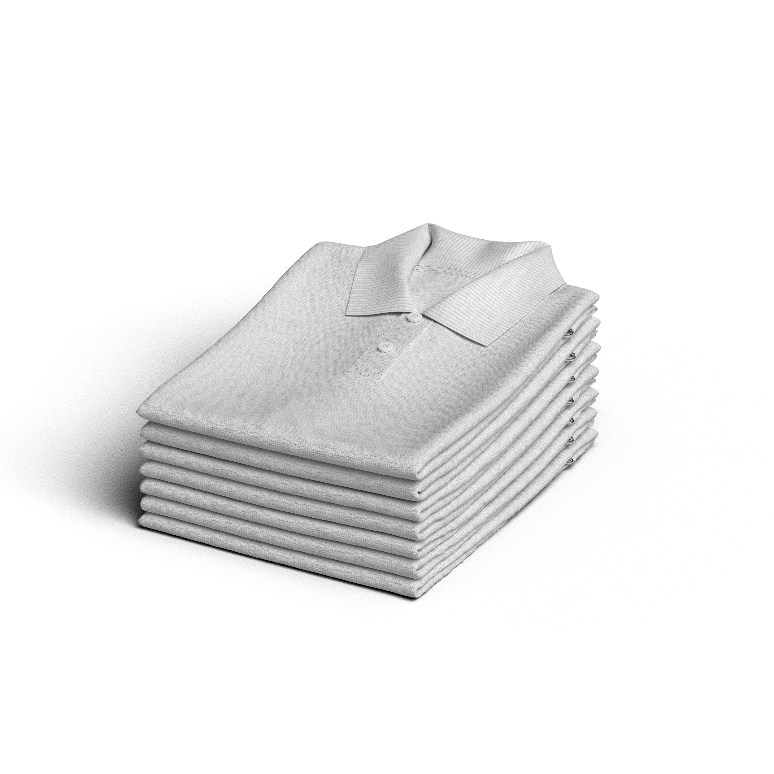 Folded 7 Pile Polo 3D Model 3D model_5