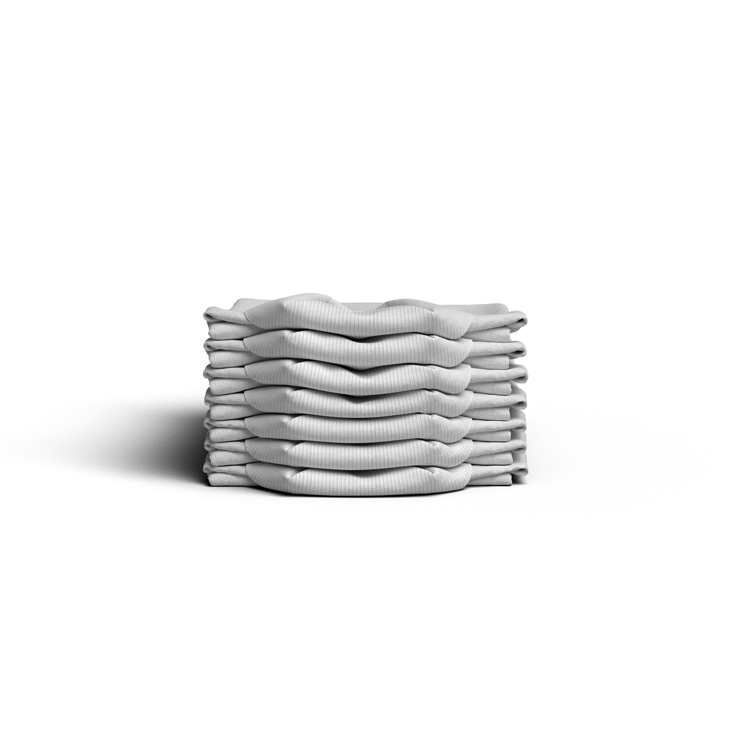 Folded 7 Pile Polo 3D Model 3D model_7