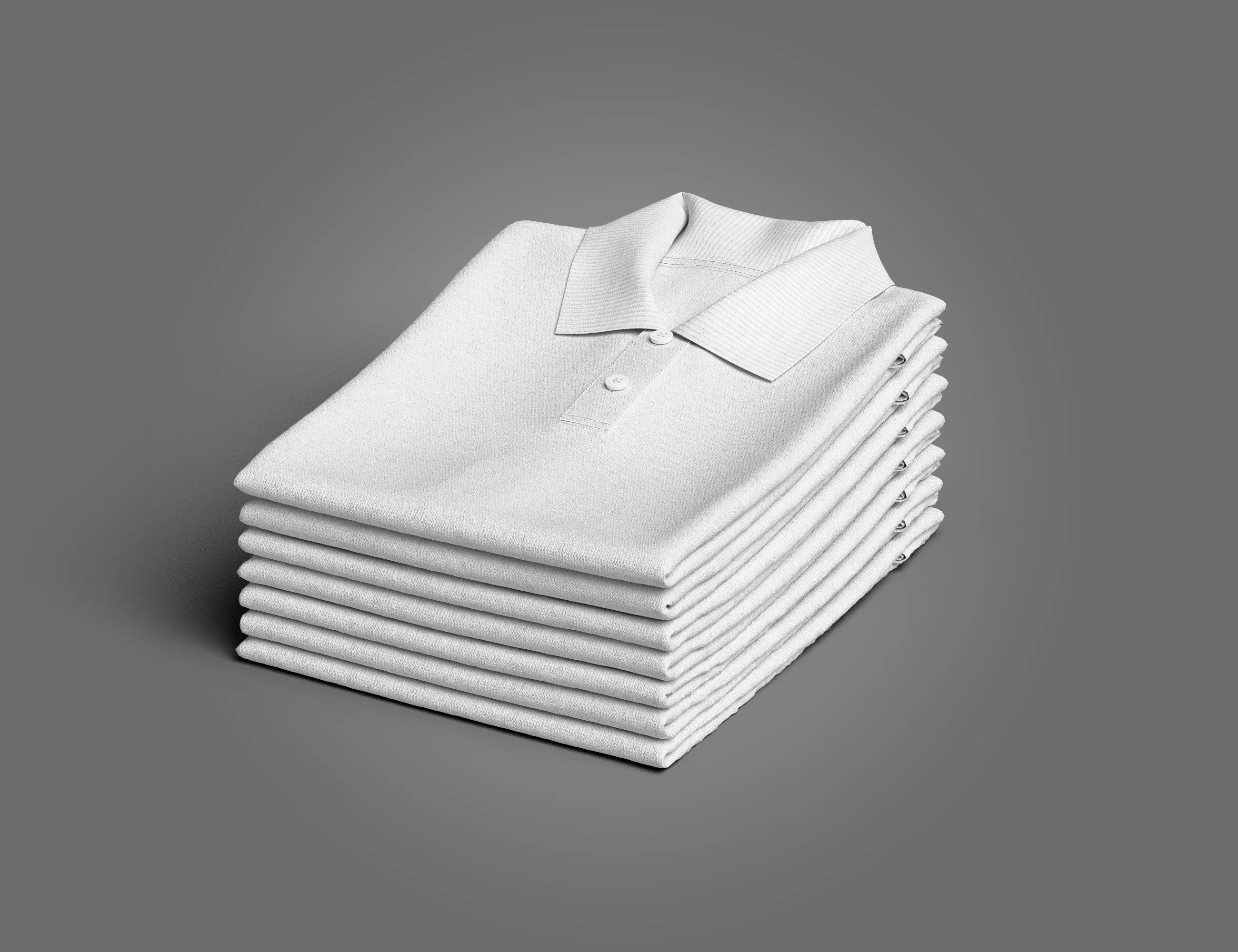 Folded 7 Pile Polo 3D Model 3D model_0