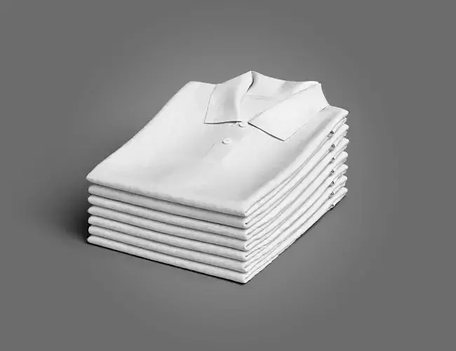 Folded 7 Pile Polo 3D Model