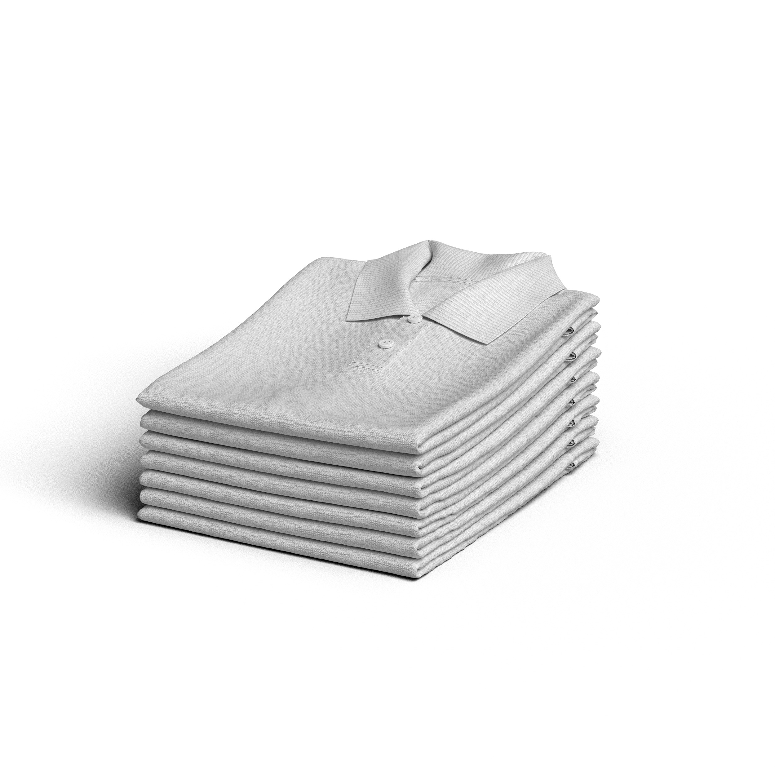 Folded 7 Pile Polo 3D Model 3D model_4