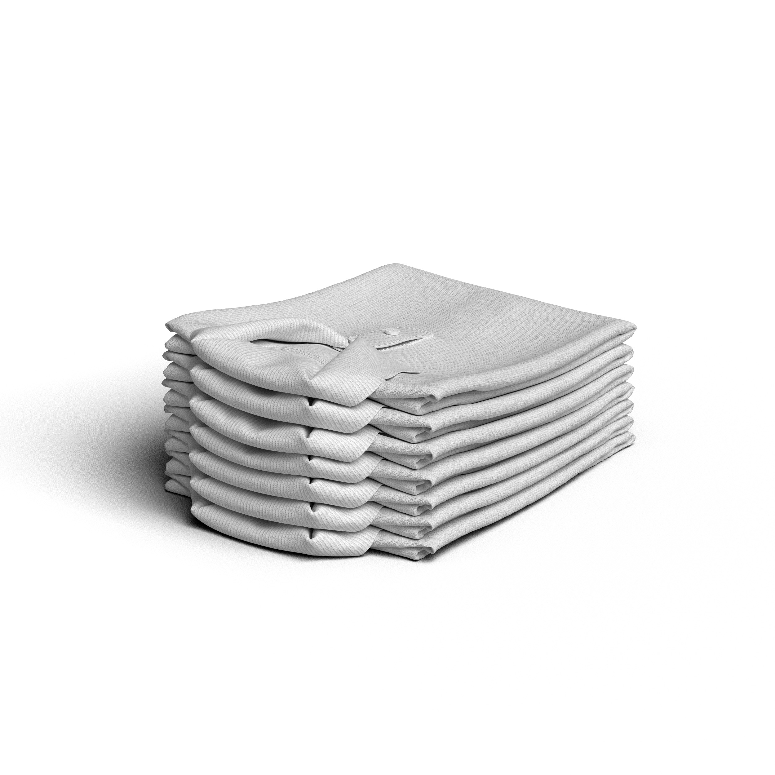 Folded 7 Pile Polo 3D Model 3D model_9