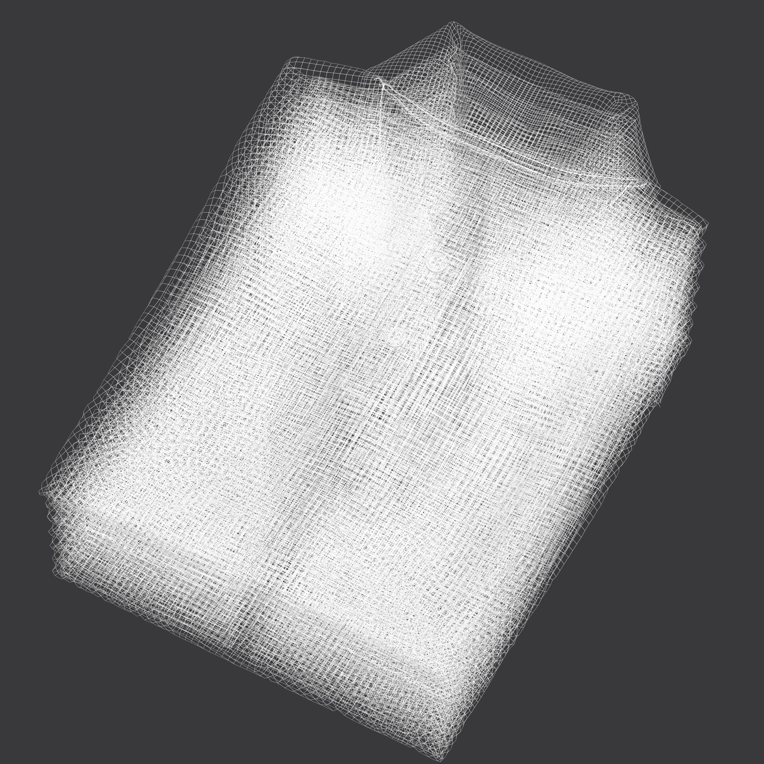 Folded 7 Pile Polo 3D Model 3D model_3