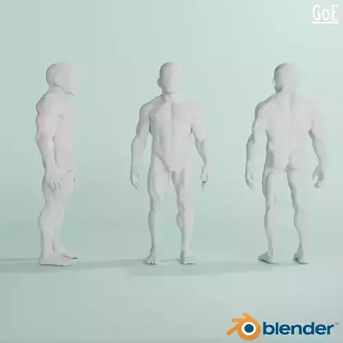 Male Stylized Basemesh with Topology and UV