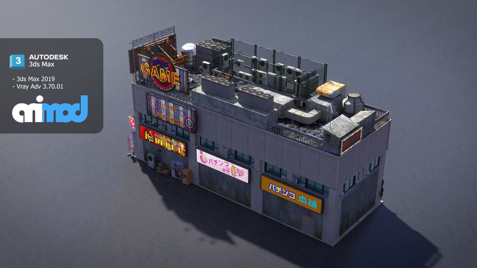 Pachinko Game Center 3D model_4