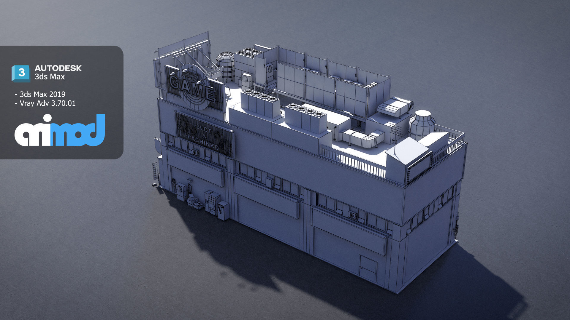 Pachinko Game Center 3D model_9