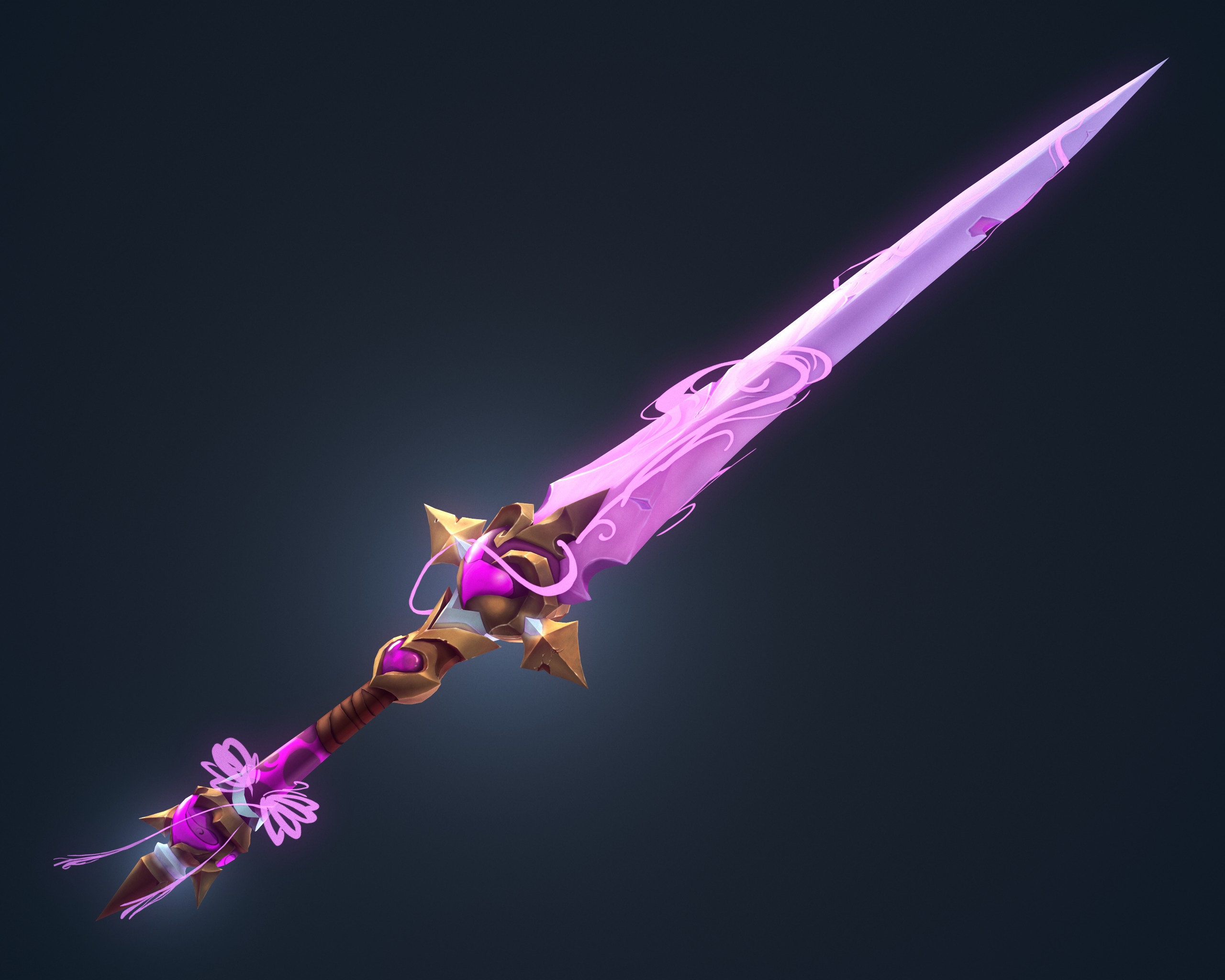 Heart Sword Low-poly 3D model_4