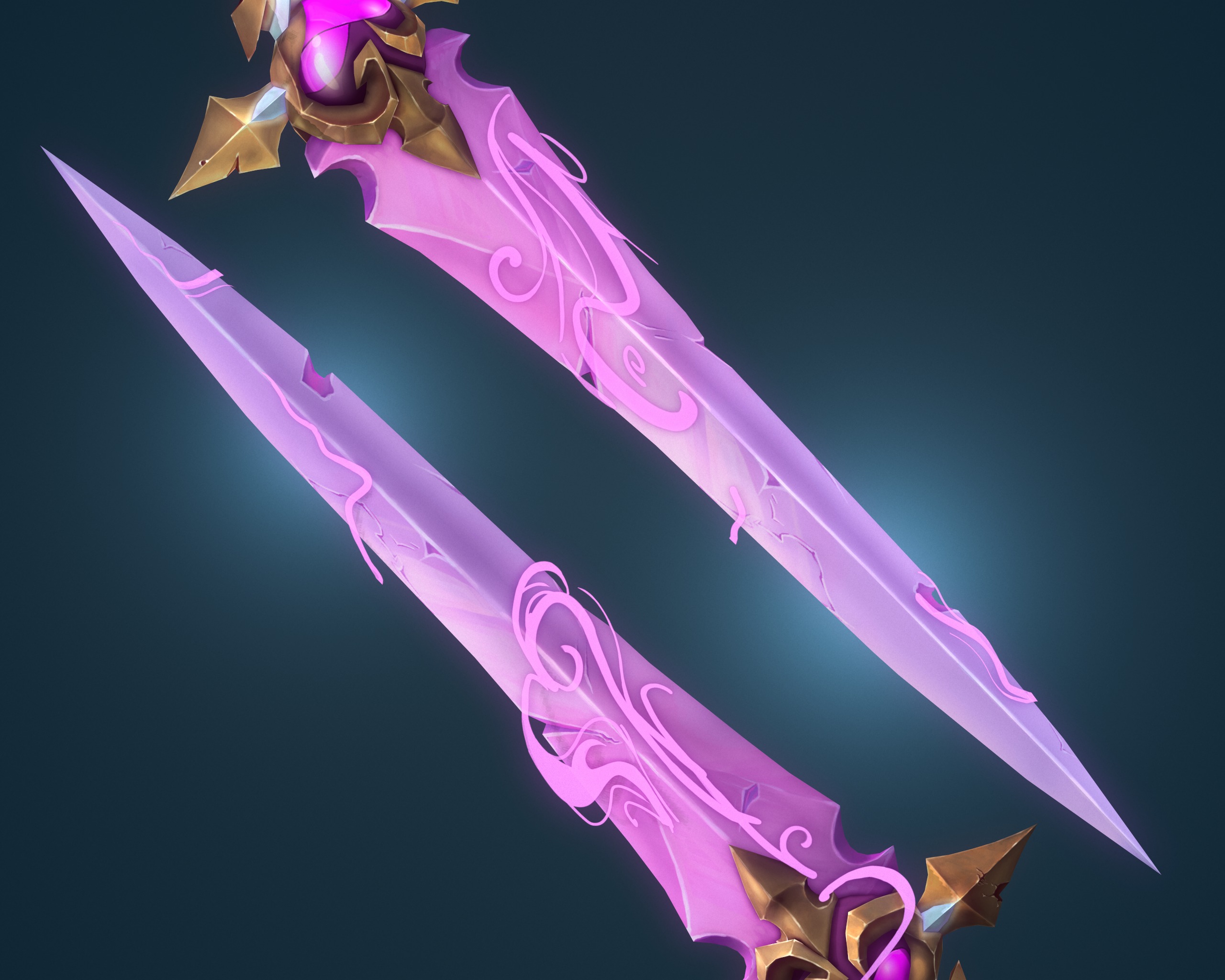 Heart Sword Low-poly 3D model_7