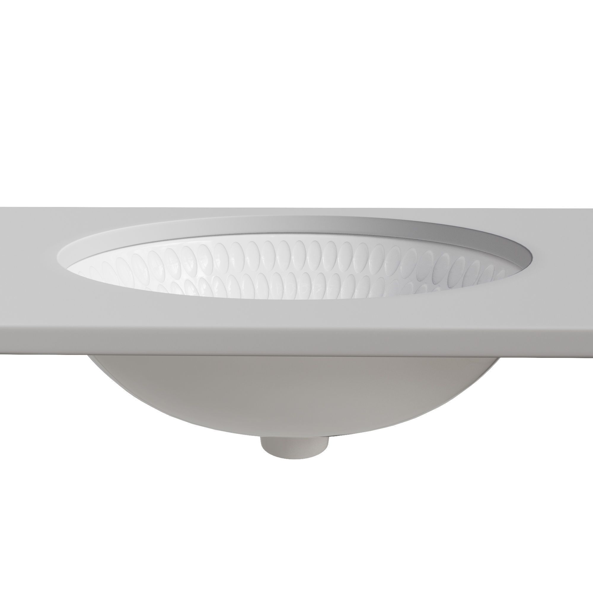 Kohler derring oval undermount bathroom sink 3D model_2