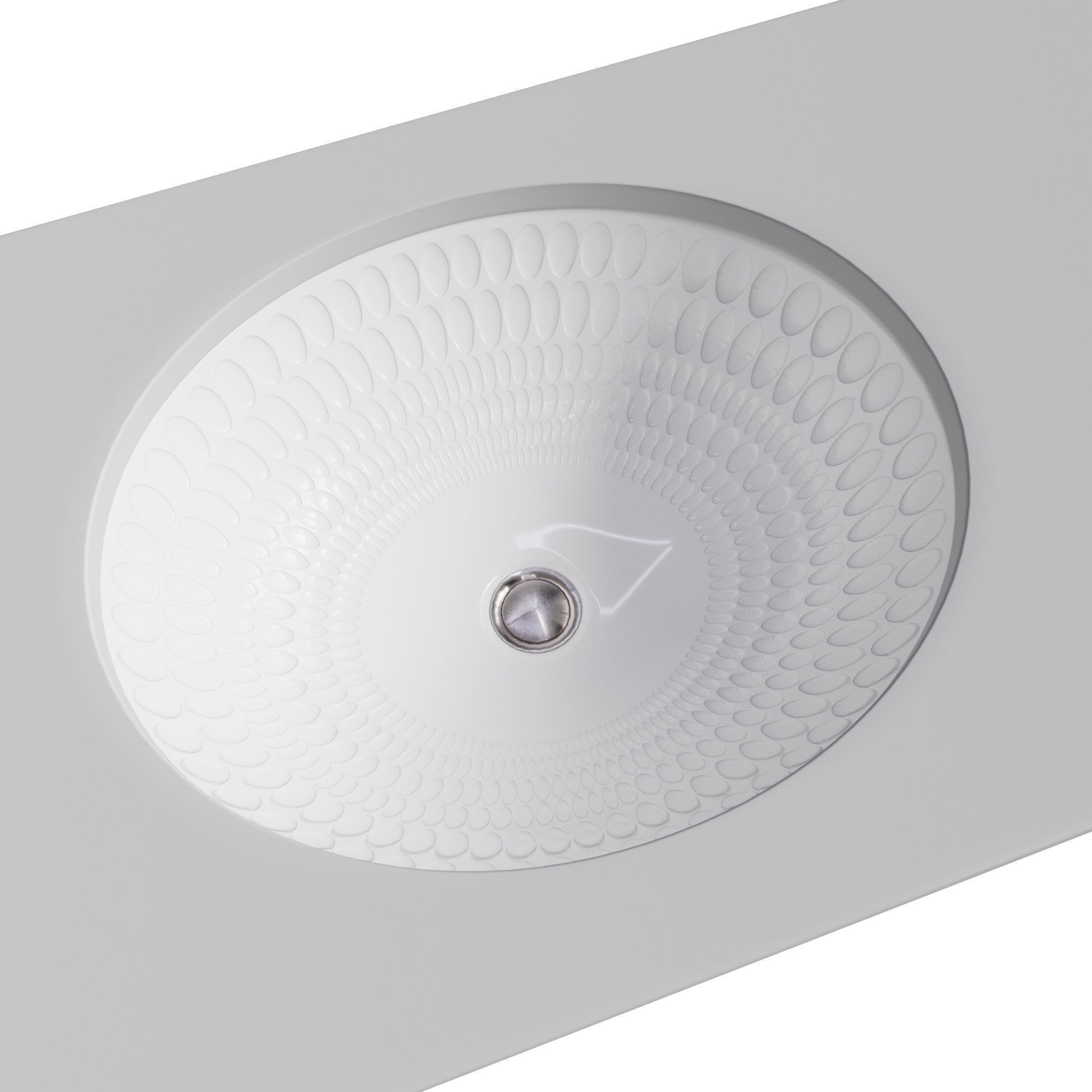 Kohler derring oval undermount bathroom sink 3D model_4
