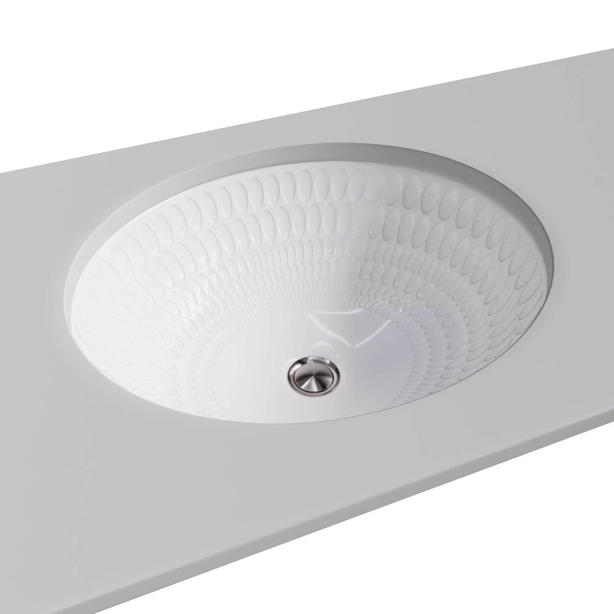 Kohler derring oval undermount bathroom sink 3D model_0