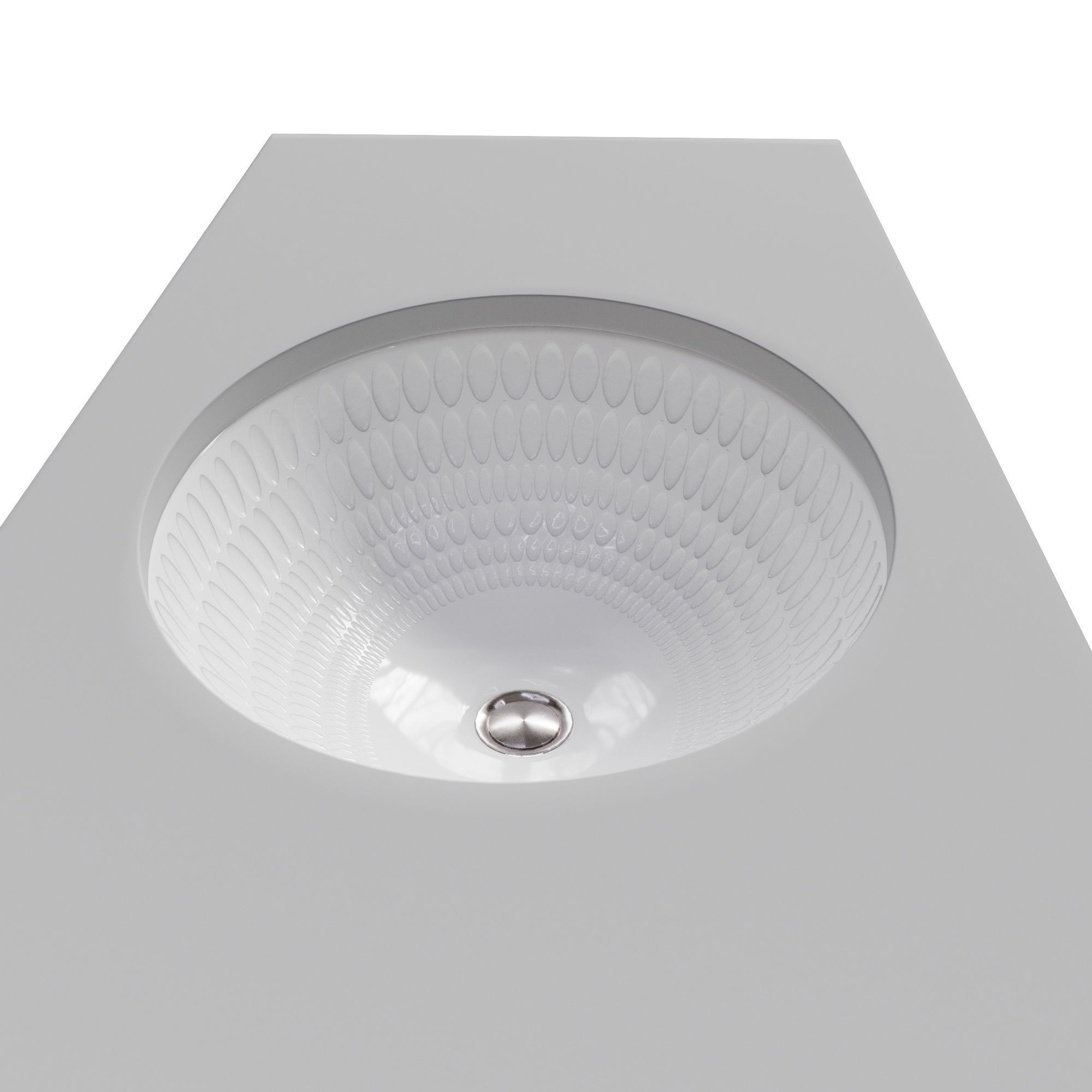 Kohler derring oval undermount bathroom sink 3D model_3