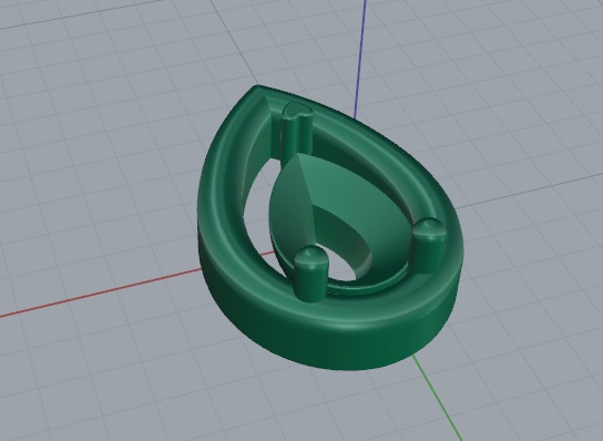 Earrings pear Model 6261 3D print model_3