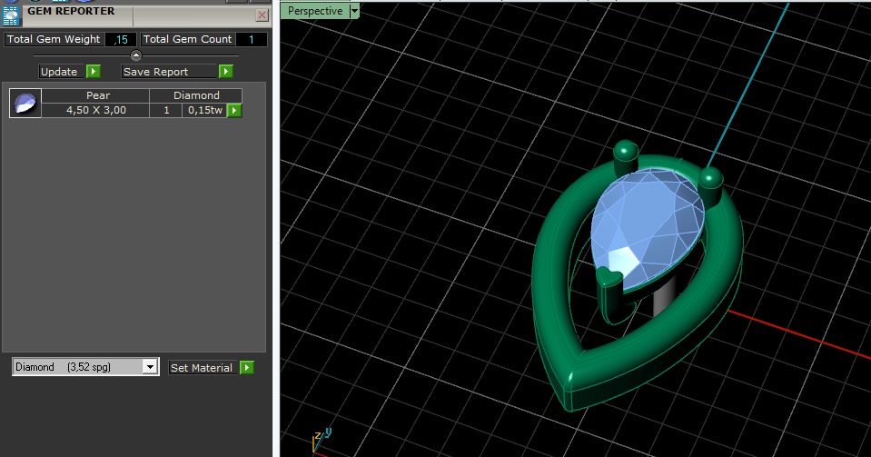 Earrings pear Model 6261 3D print model_7