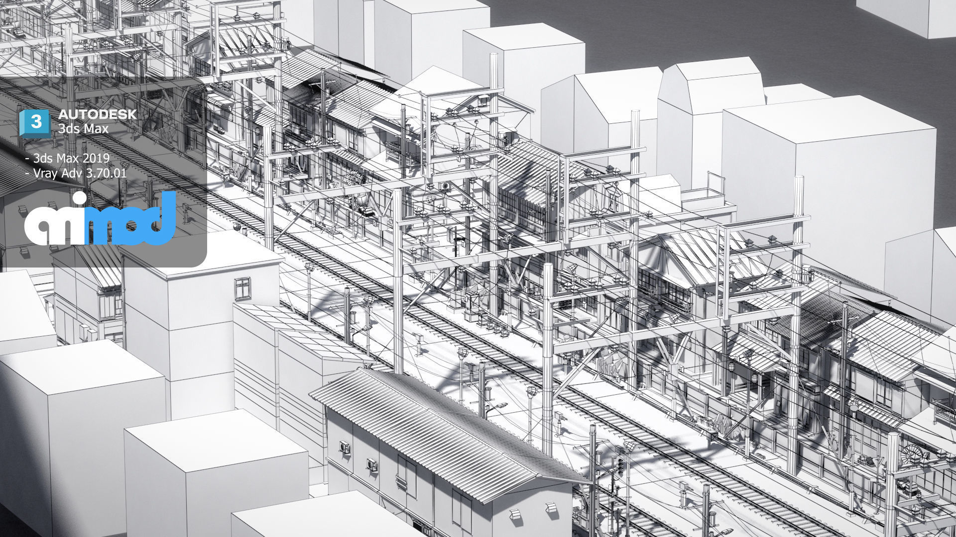 Japan Railway 3D model_6