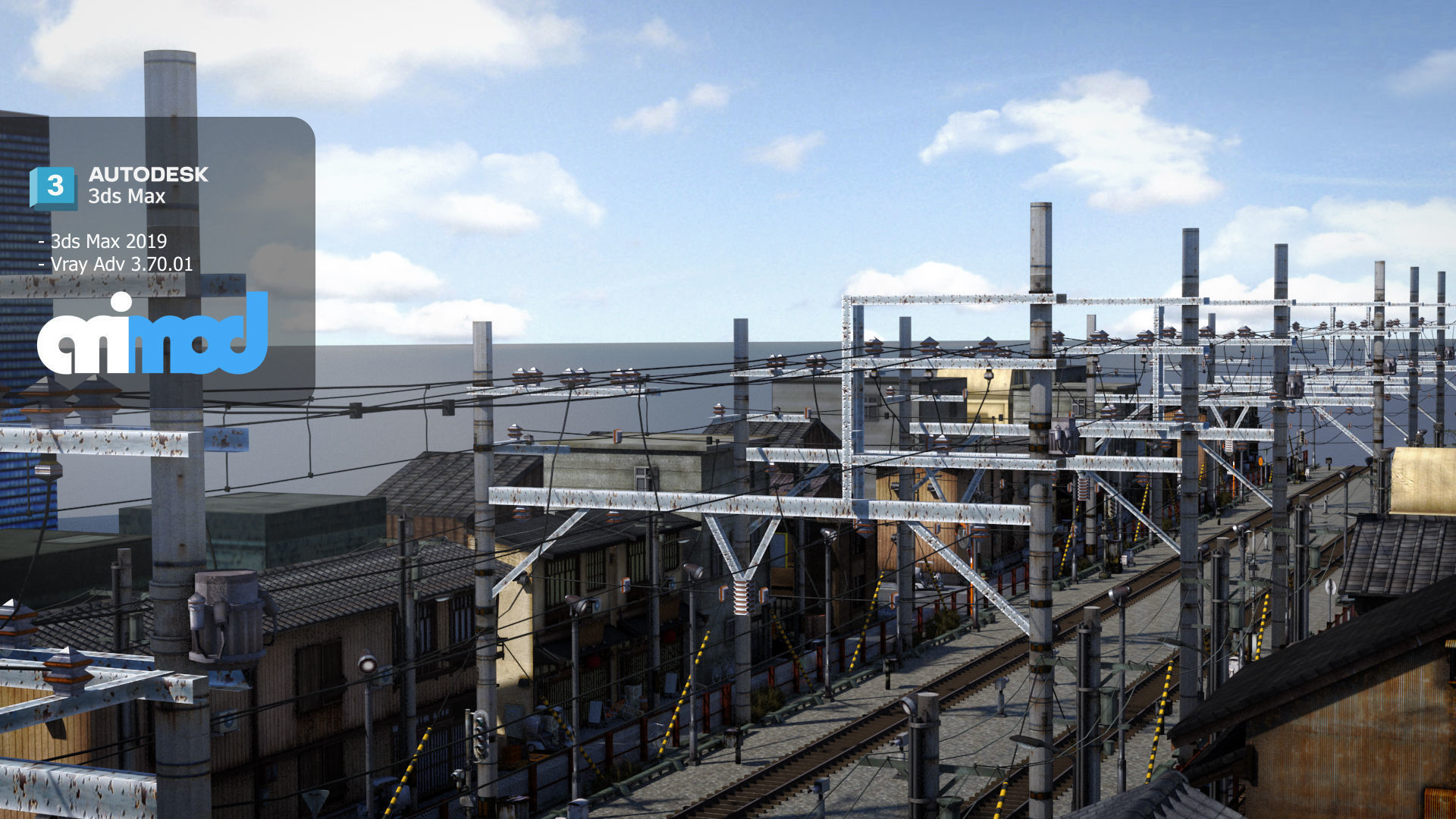 Japan Railway 3D model_2
