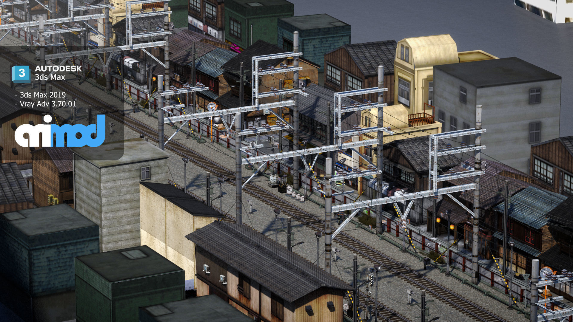 Japan Railway 3D model_1