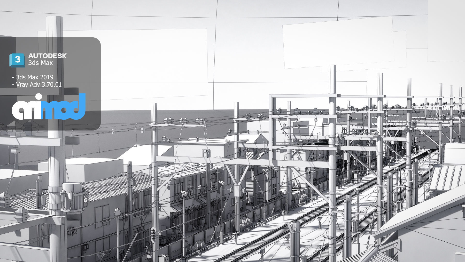 Japan Railway 3D model_7