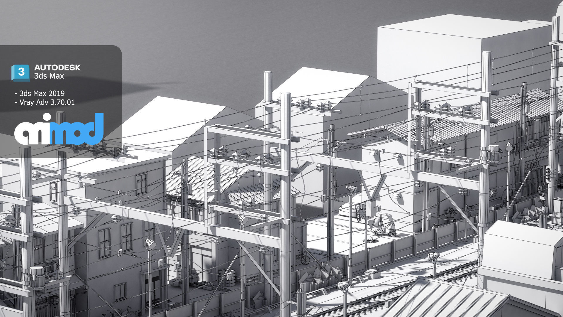 Japan Railway 3D model_9