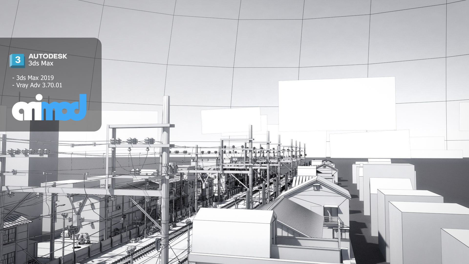 Japan Railway 3D model_5