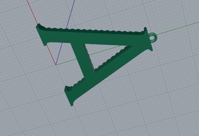 Pendant letter A Model 6249 3D print model_4