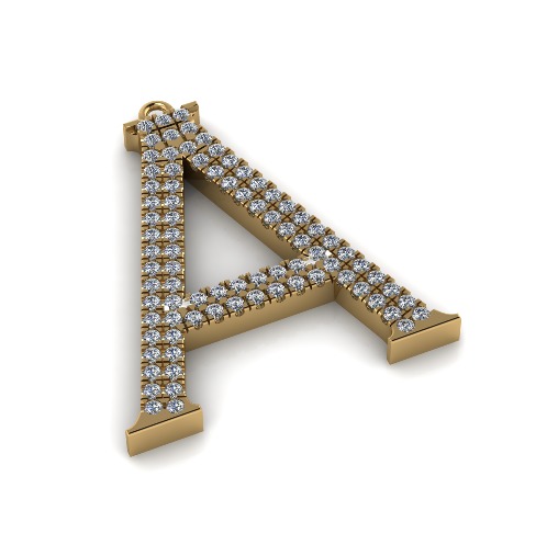 Pendant letter A Model 6249 3D print model_1