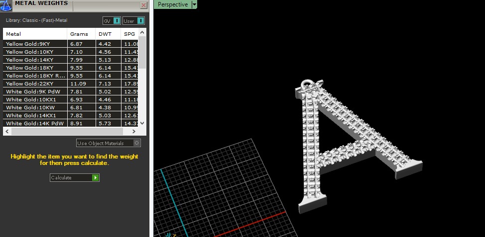 Pendant letter A Model 6249 3D print model_6