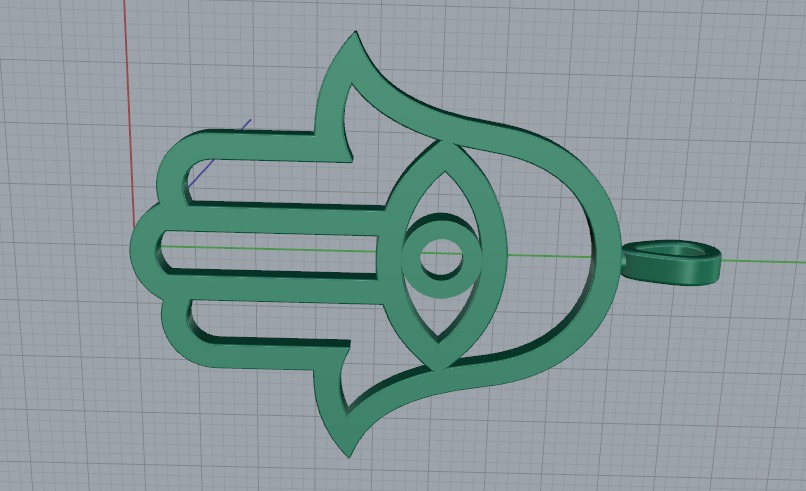 Hamsa pendant Model 6234 3D print model_4